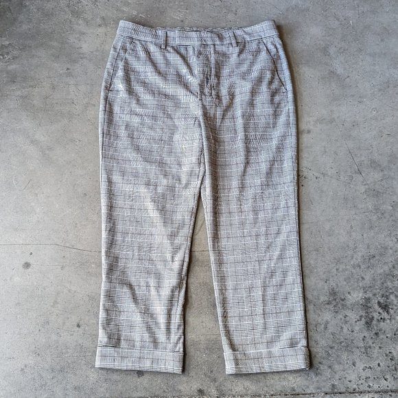 Zara Pants & Jumpsuits Zara Woman Gray Slim Fit Checked Plaid